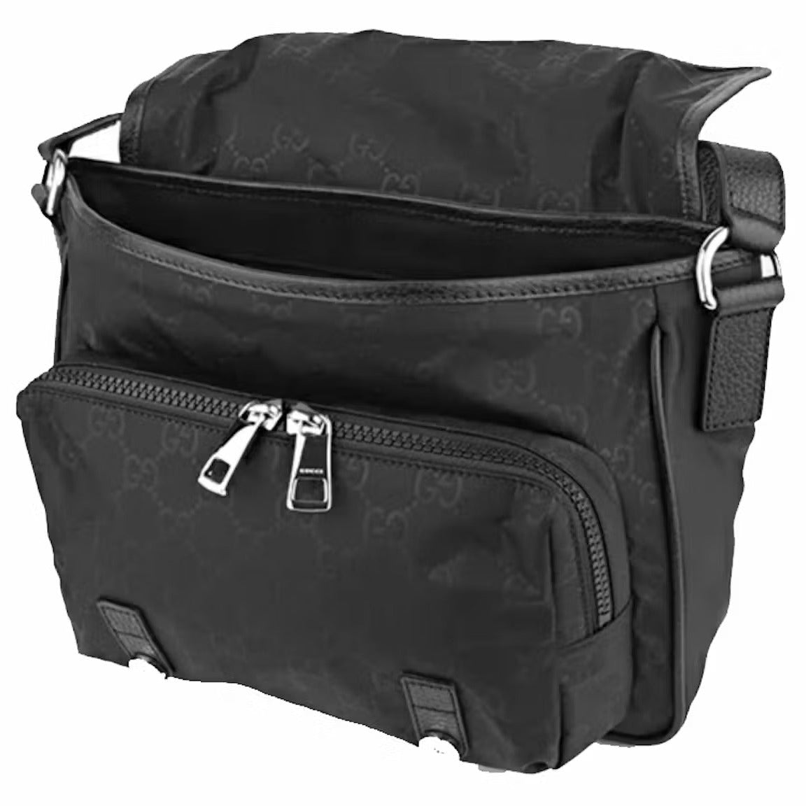 Gucci GG Guccissima Messenger Bag – Black