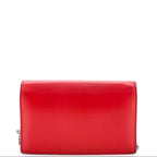 Gucci XL Leather Wallet on Chain Shoulder Bag – Red