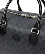 Gucci GG Supreme Canvas Interlocking G Duffle Bag – Black