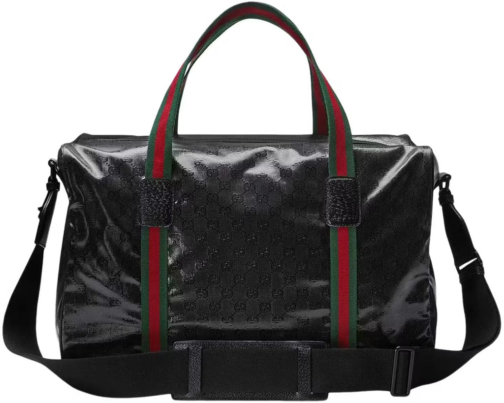 Gucci GG Crystal Large Holdall Duffle Bag – Black