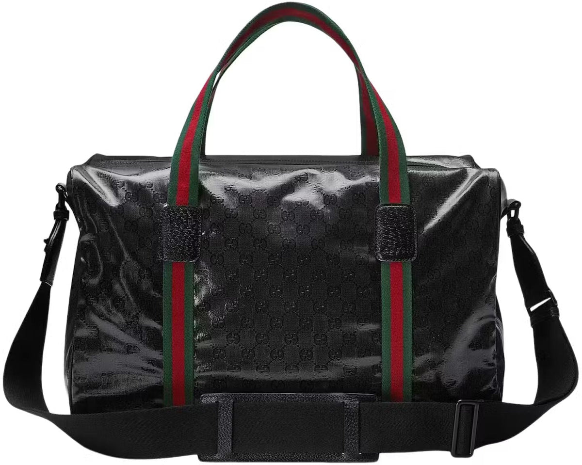 Gucci GG Crystal Large Holdall Duffle Bag – Black