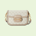 Gucci Horsebit 1955 Mini GG Crossbody Shoulder Bag – Beige