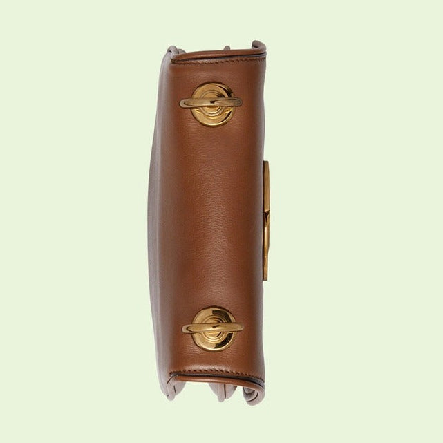 Gucci Blondie Mini Leather Shoulder Bag – Brown