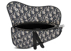 Dior Mini Oblique Jacquard Saddle Bag - Beige Black