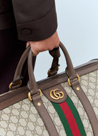 Gucci GG Supreme Canvas Savoy Large Duffle Bag – Beige