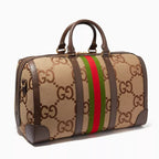 Gucci Jumbo GG Canvas Duffle Bag – Brown