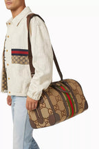 Gucci Jumbo GG Canvas Duffle Bag – Brown