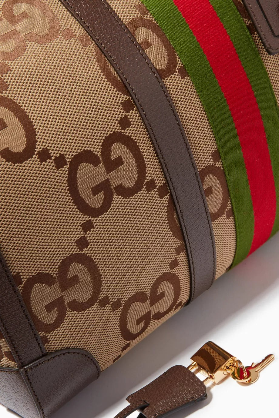 Gucci Jumbo GG Canvas Duffle Bag – Brown