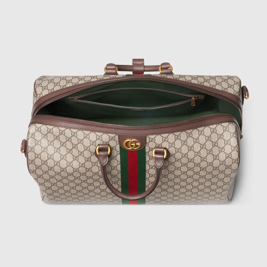 Gucci GG Supreme Canvas Savoy Large Duffle Bag – Beige