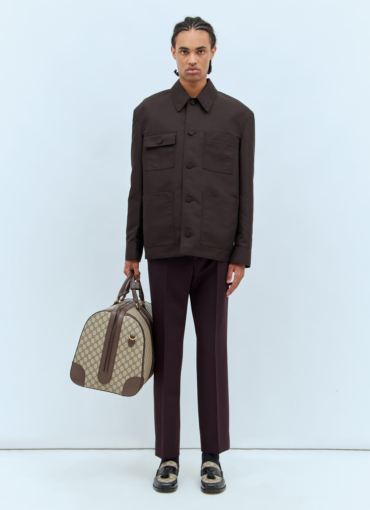 Gucci GG Supreme Canvas Savoy Large Duffle Bag – Beige