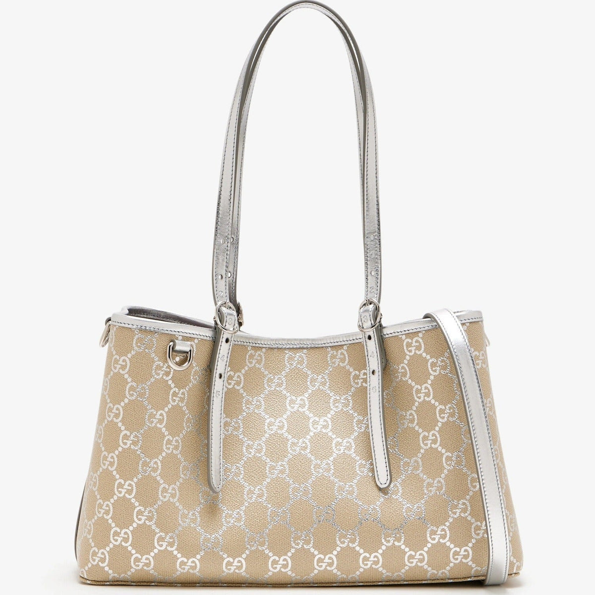 Gucci GG Supreme Monogram Canvas Tote Bag - Beige