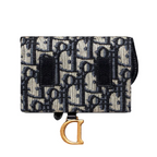 Dior Small Jacquard Nano Saddle Chain Pouch - Blue