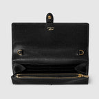 Gucci Jackie 1961 Leather Chain Wallet – Black