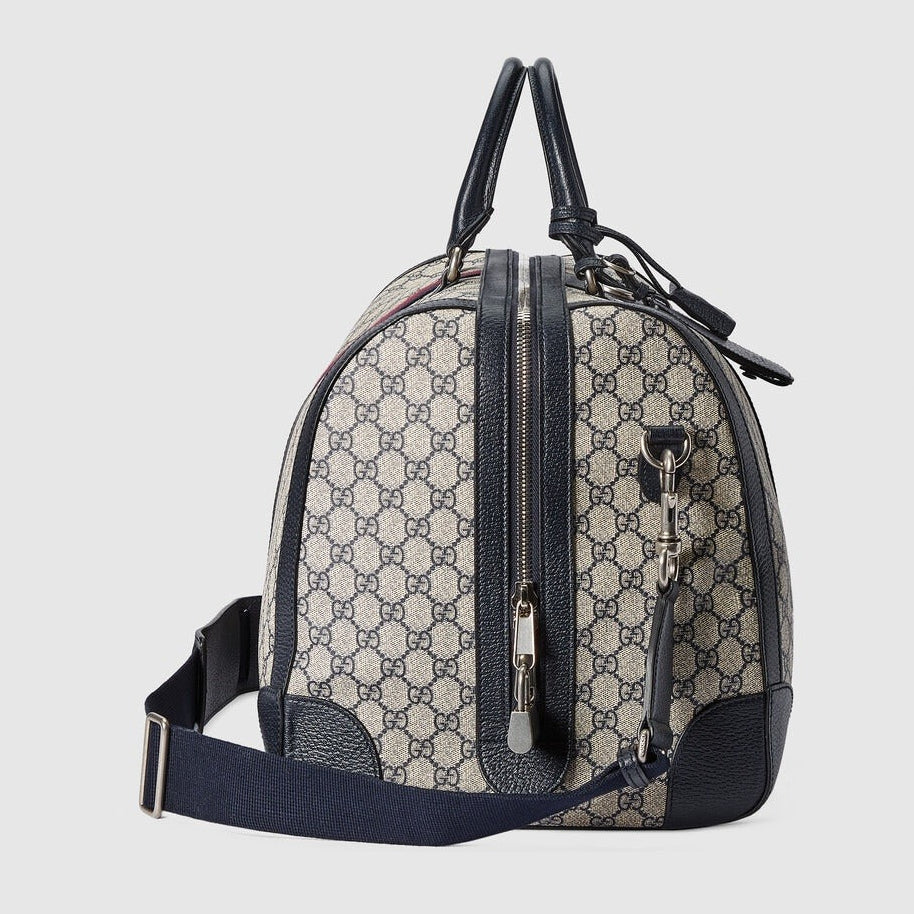 Gucci GG Supreme Canvas Large Savoy Duffle Bag - Blue