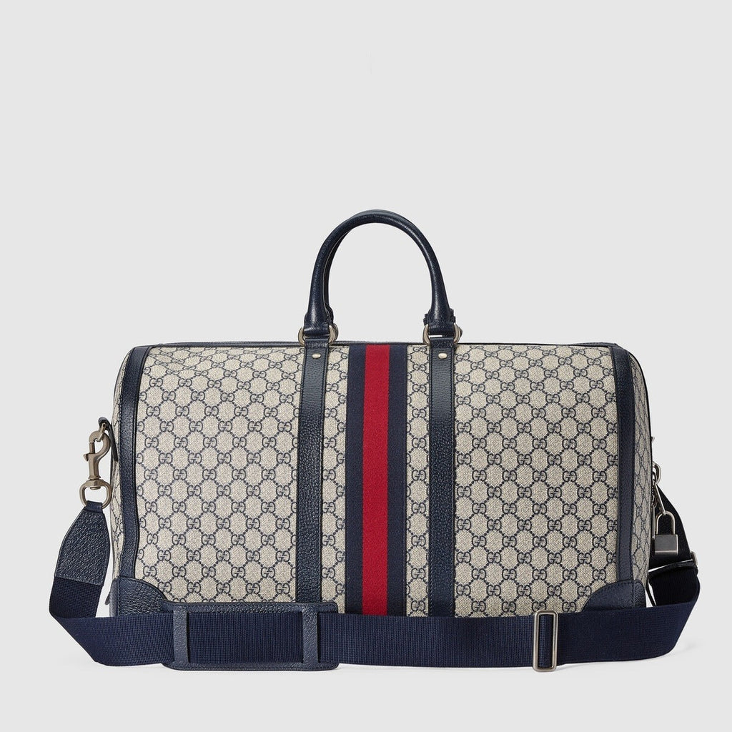 Gucci GG Supreme Canvas Large Savoy Duffle Bag - Blue