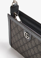 Gucci GG Supreme Ophidia Mini Clutch Crossbody Bag – Grey