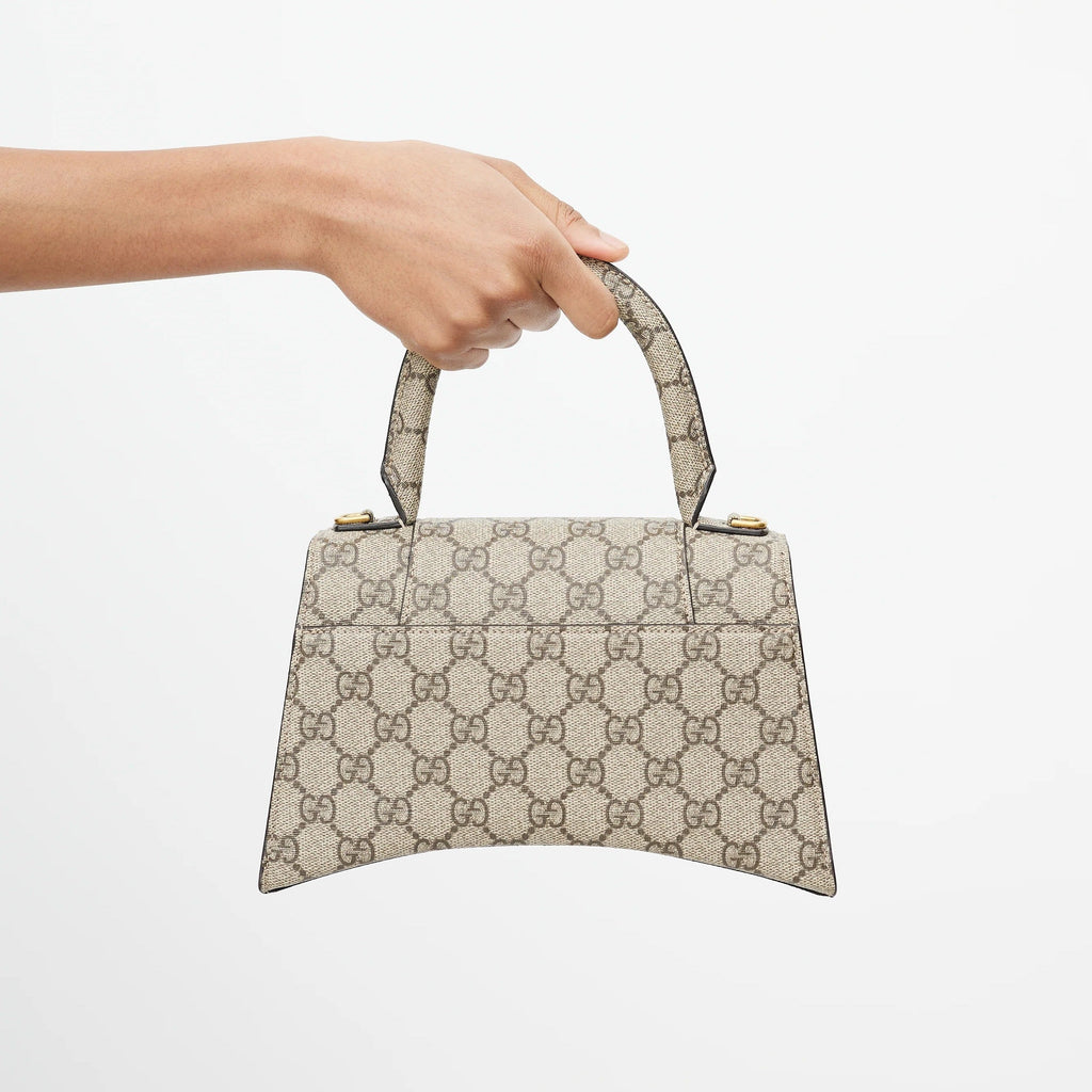 Gucci x Balenciaga The Hacker Project Small Canvas Hourglass Shoulder Bag – Beige