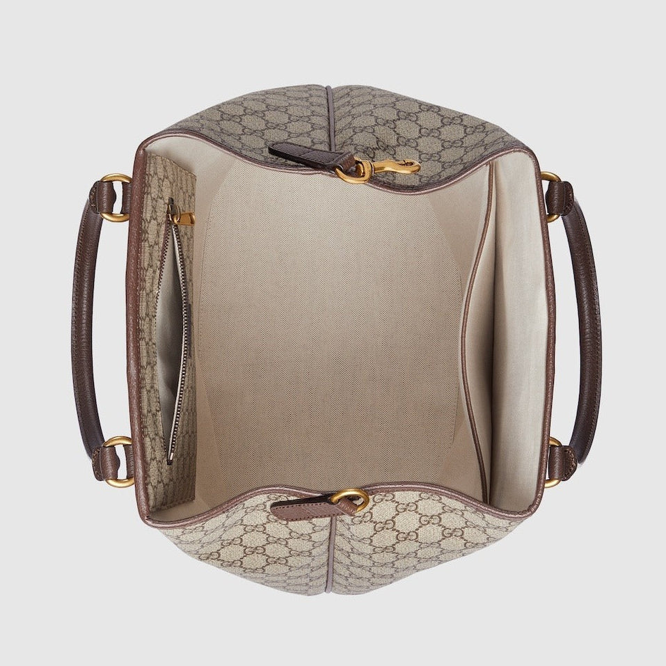 Gucci Signature GG Canvas Savoy Duffle Bag – Beige