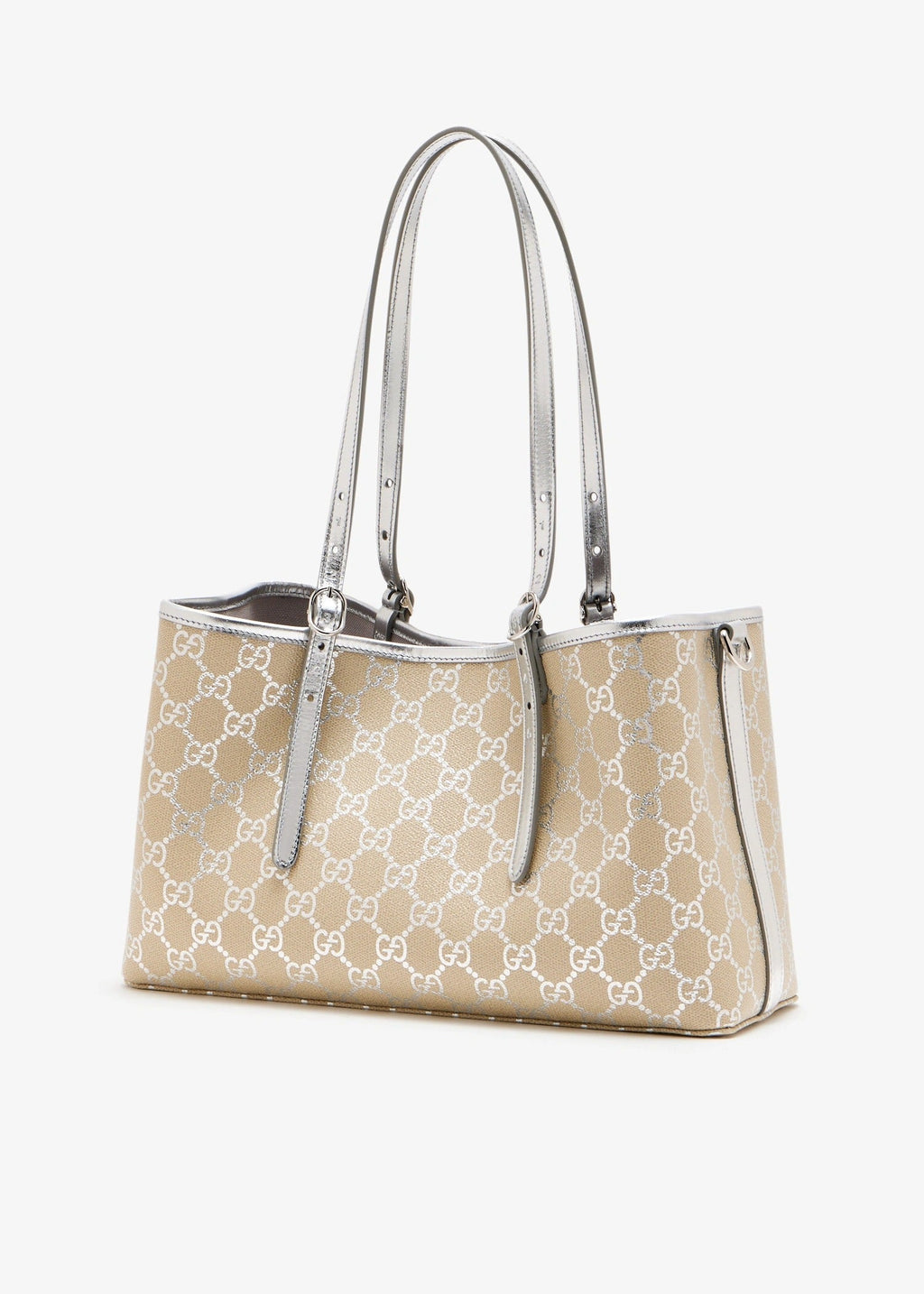 Gucci GG Supreme Monogram Canvas Tote Bag - Beige