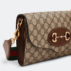 Gucci Horsebit 1955 GG Supreme Canvas Small Shoulder Bag – Beige