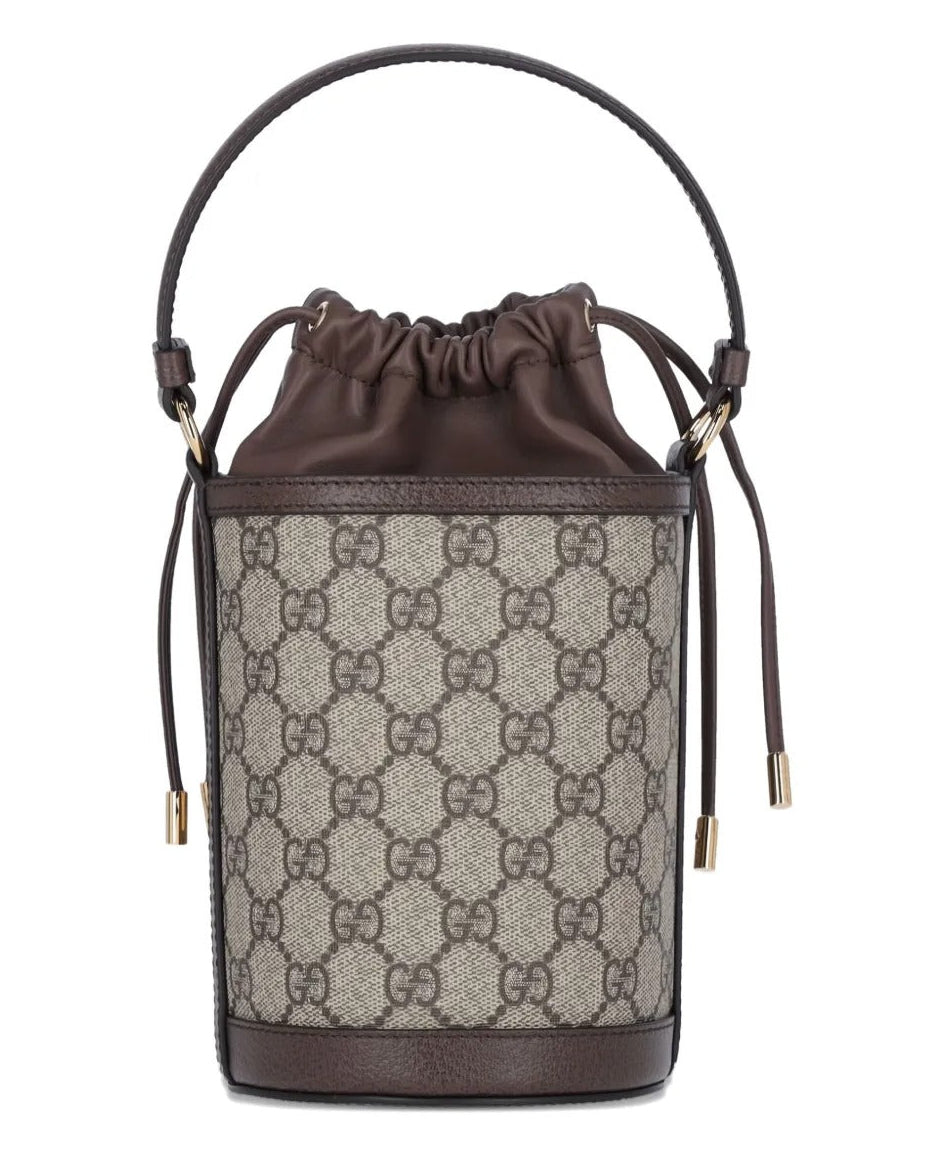 Gucci GG Canvas Ophidia Mini Bucket Bag – Beige