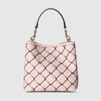 Gucci GG Emblem Small Bucket Bag – Pink