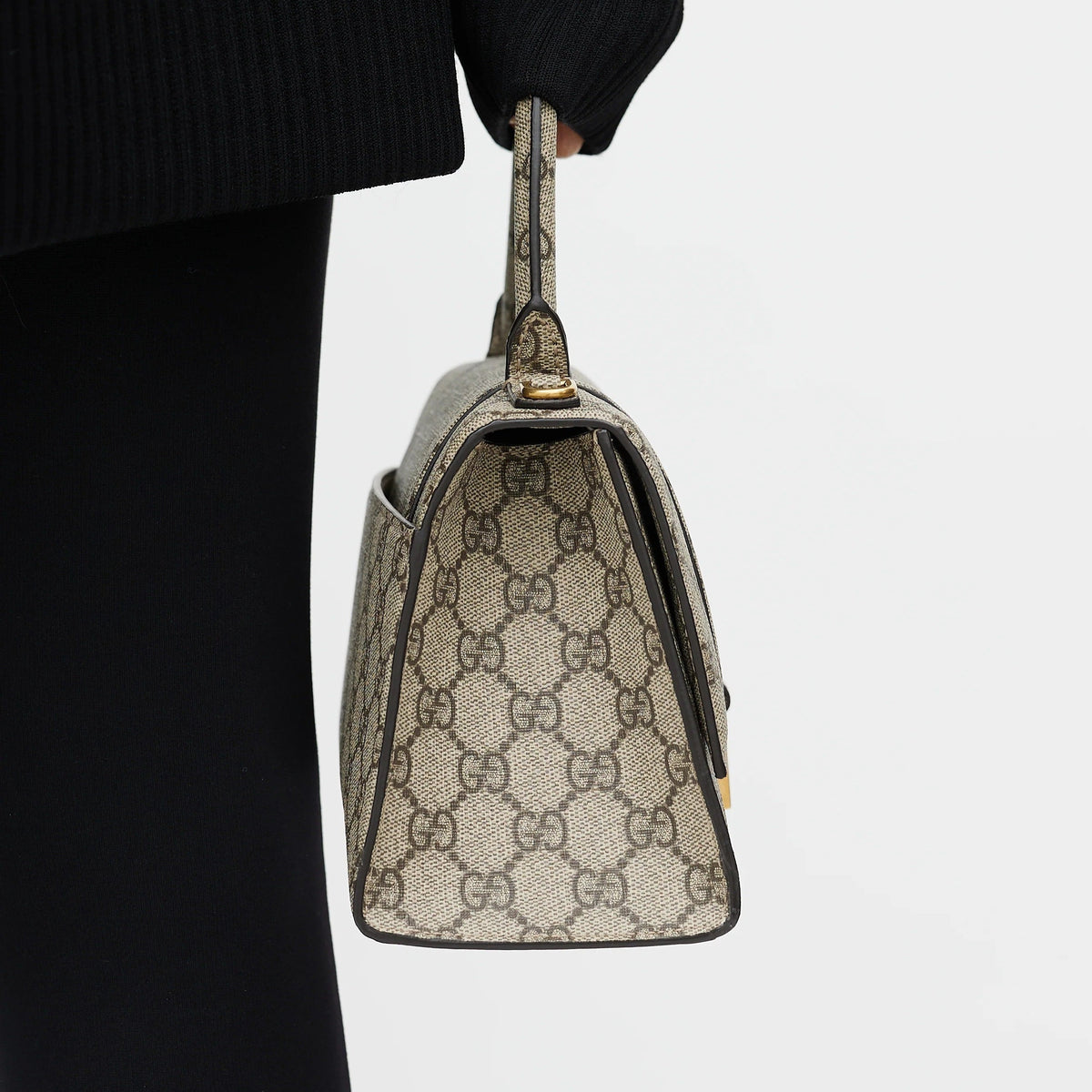 Gucci x Balenciaga The Hacker Project Small Canvas Hourglass Shoulder Bag – Beige