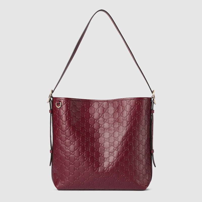 Gucci GG Emblem Medium Shoulder Bag – Rosso Ancora