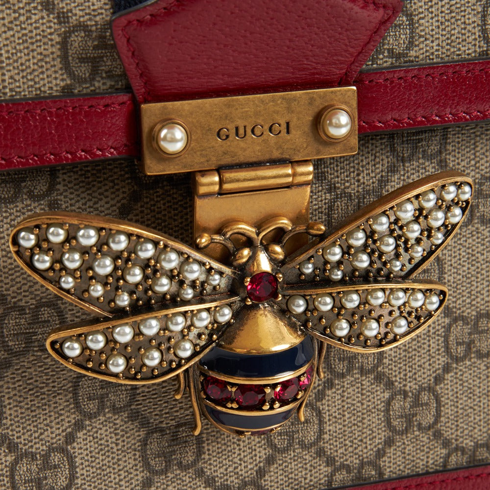Gucci GG Supreme Canvas Queen Margaret Handbag –  Red