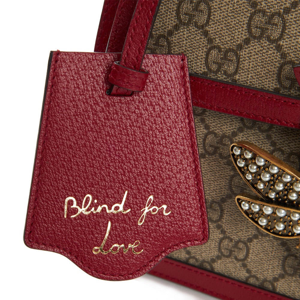 Gucci GG Supreme Canvas Queen Margaret Handbag –  Red
