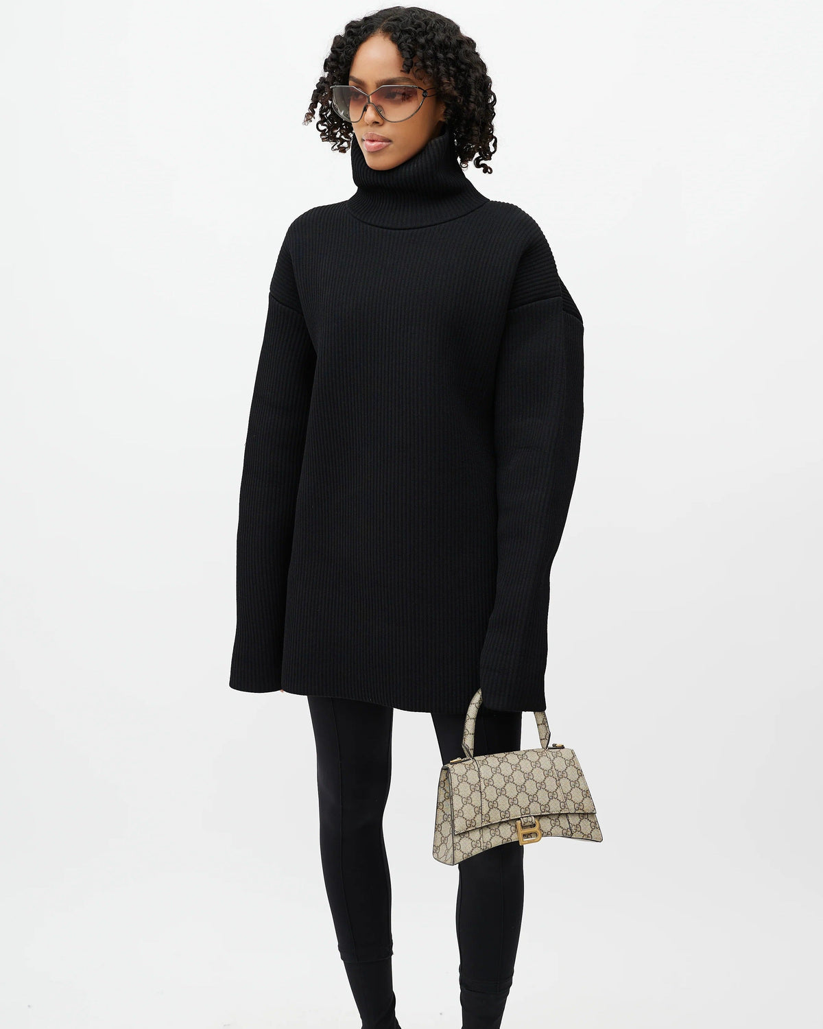 Gucci x Balenciaga The Hacker Project Small Canvas Hourglass Shoulder Bag – Beige