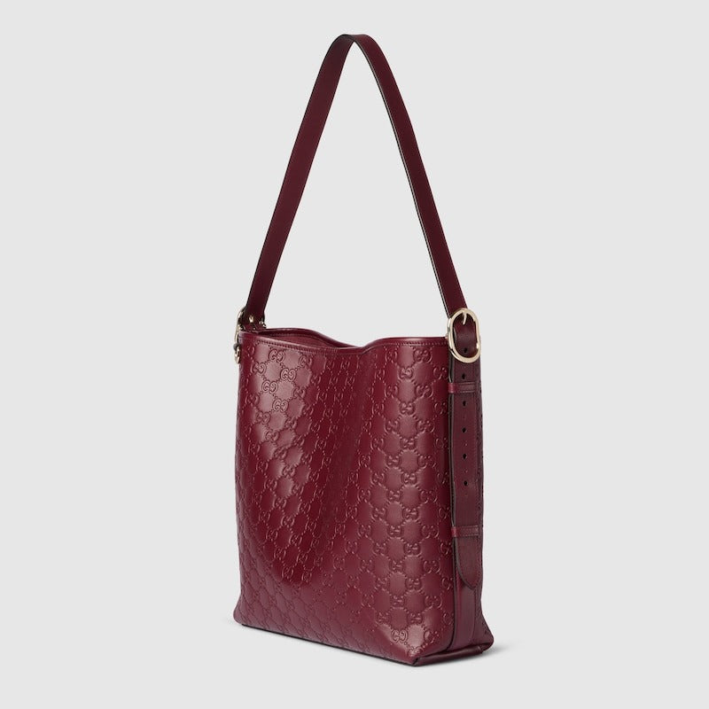 Gucci GG Emblem Medium Shoulder Bag – Rosso Ancora