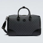 Gucci GG Supreme Canvas Interlocking G Duffle Bag – Black