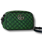 Gucci GG Canvas Marmont Small Shoulder Bag – Green