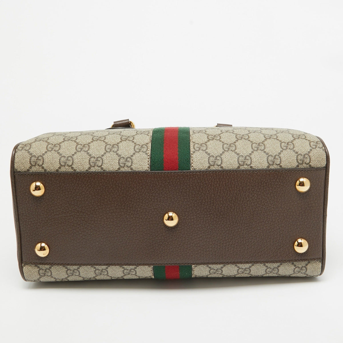 Gucci GG Canvas Ophidia Medium Bowling Bag - Beige