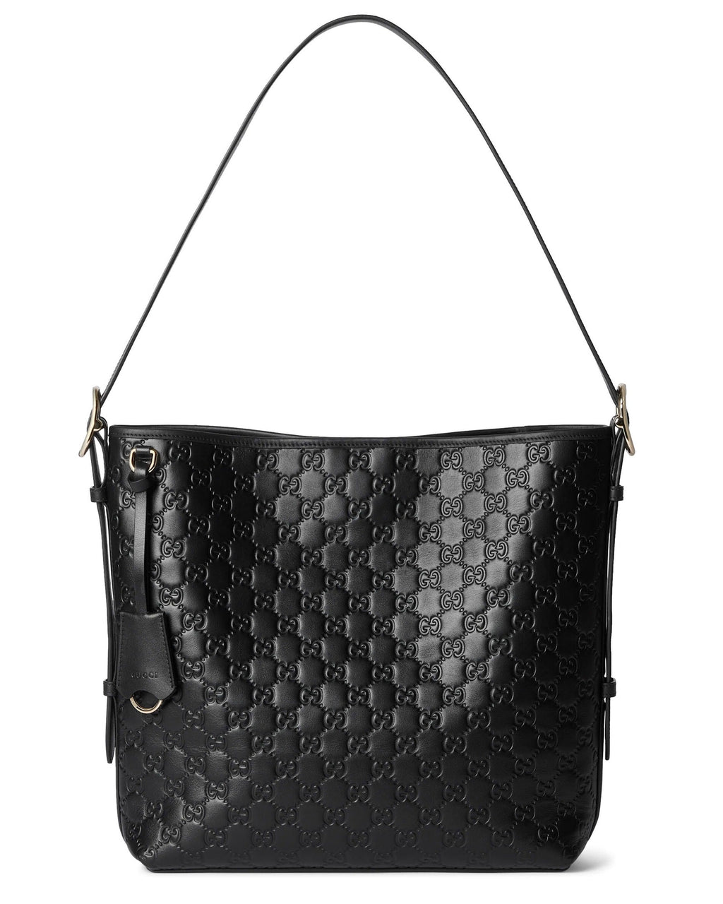 Gucci GG Emblem Medium Shoulder Bag – Black
