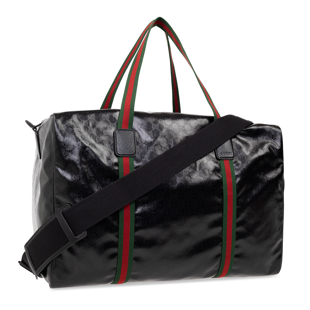 Gucci GG Crystal Large Holdall Duffle Bag – Black