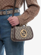 Gucci Blondie Mini GG Supreme Canvas Shoulder Bag – Beige