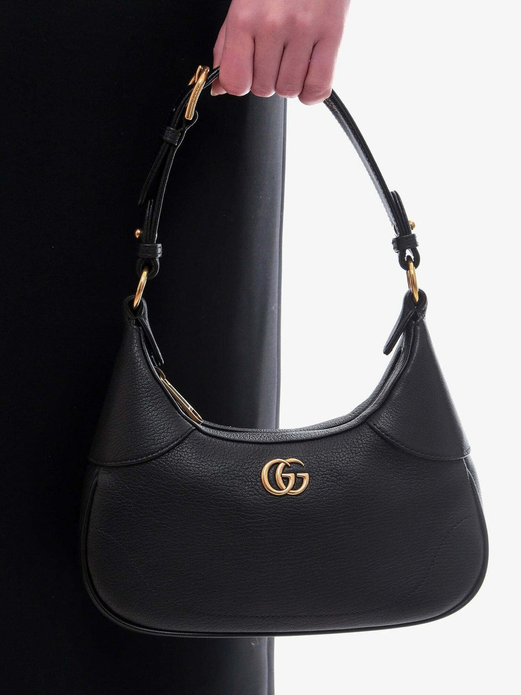 Gucci Aphrodite Small Leather Shoulder Bag – Black