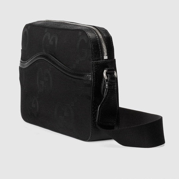 Gucci Jumbo GG Canvas Messenger Bag – Black