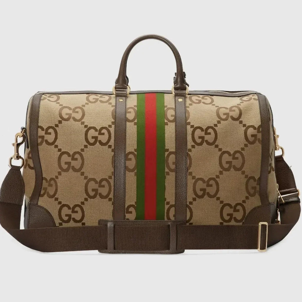 Gucci Jumbo GG Canvas Duffle Bag – Brown