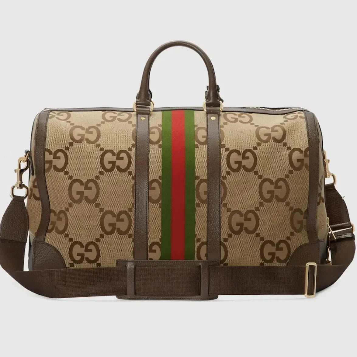 Gucci Jumbo GG Canvas Duffle Bag – Brown