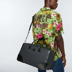 Gucci GG Supreme Canvas Interlocking G Duffle Bag – Black