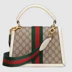 Gucci GG Supreme Monogram Queen Margaret Shoulder Bag – White