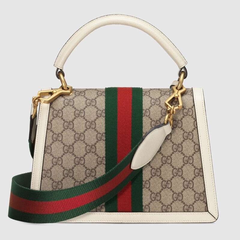 Gucci GG Supreme Monogram Queen Margaret Shoulder Bag – White