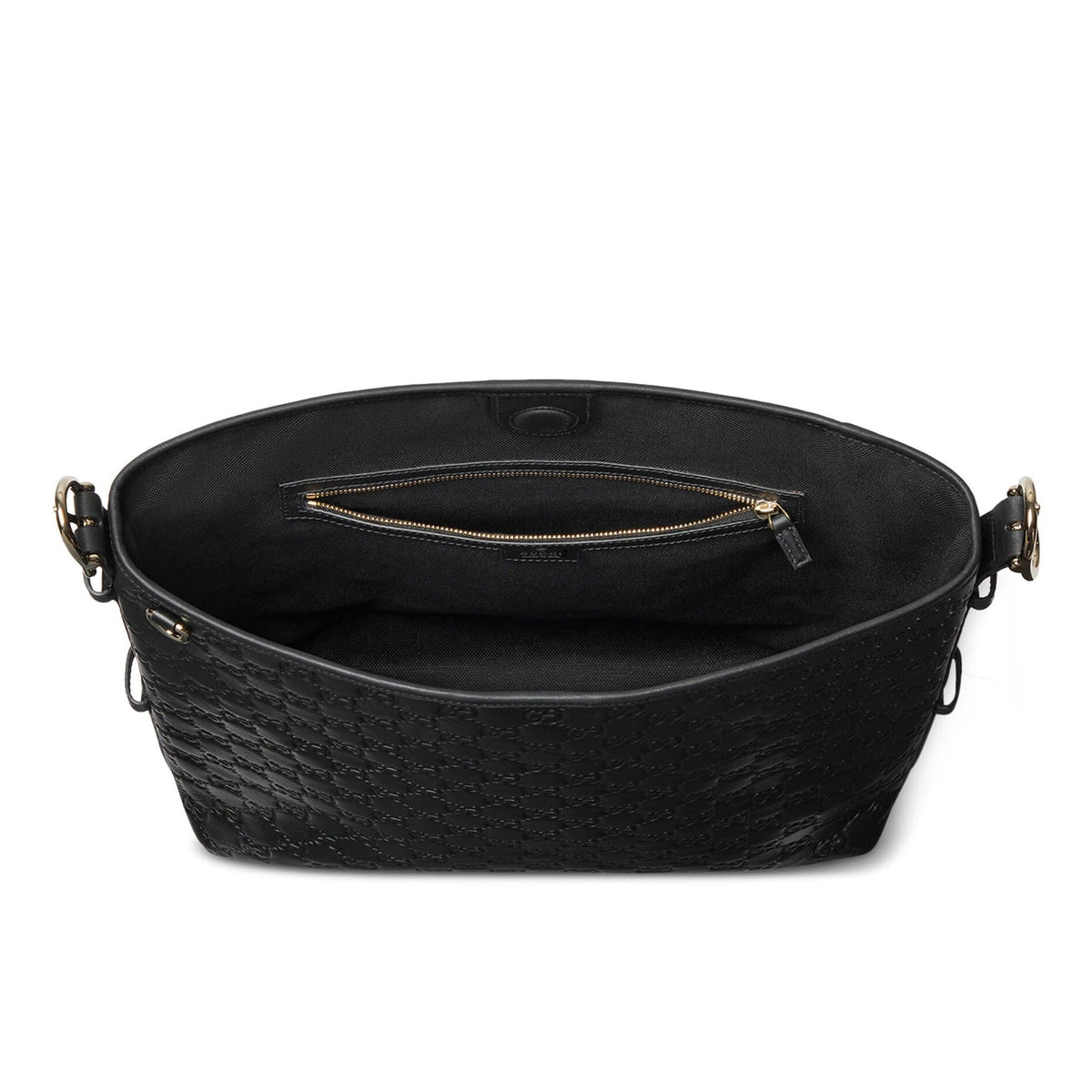 Gucci GG Emblem Medium Shoulder Bag – Black