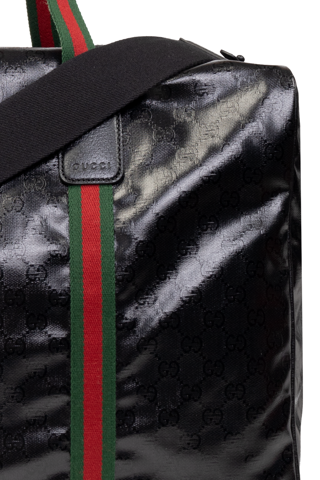 Gucci GG Crystal Large Holdall Duffle Bag – Black