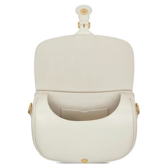 Dior Medium Bobby Calfskin Crossbody Bag - White