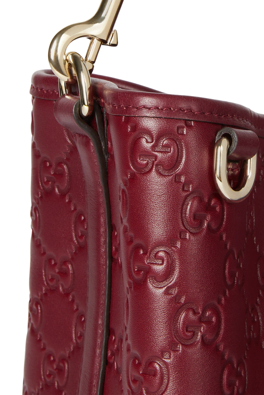 Gucci GG Calfskin Emblem Medium Shoulder Bag – Rose Ancora