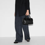 Gucci GG Emblem Small Boston Top Handle Bag – Black